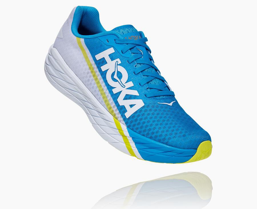 Hoka One One Løbesko Dame - Rocket X - Hvide/Blå - 860193MDT